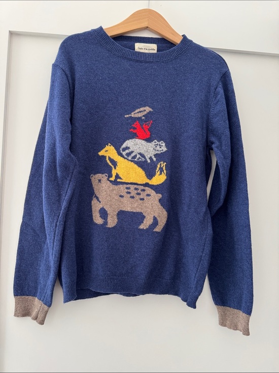 Other - Navy Kids' Animal Stack Crewneck Sweater